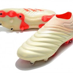 Adidas Copa 19 FG Beige Red Soccer Cleats