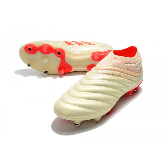 Adidas Copa 19 FG Beige Red Soccer Cleats