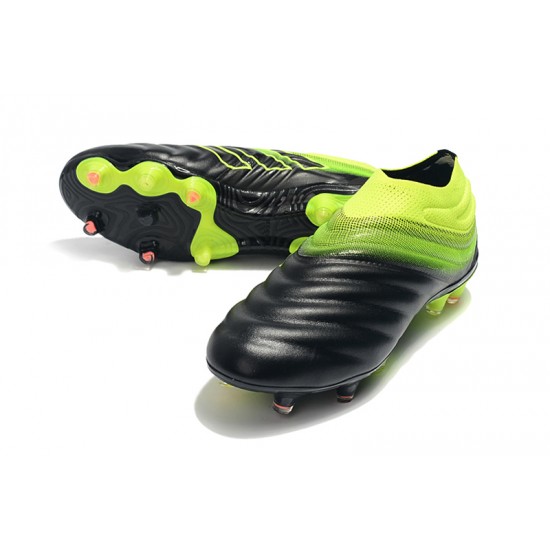 Adidas Copa 19 FG Black Green Soccer Cleats