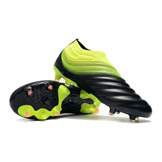 Adidas Copa 19 FG Black Green Soccer Cleats