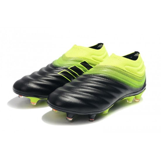 Adidas Copa 19 FG Black Green Soccer Cleats