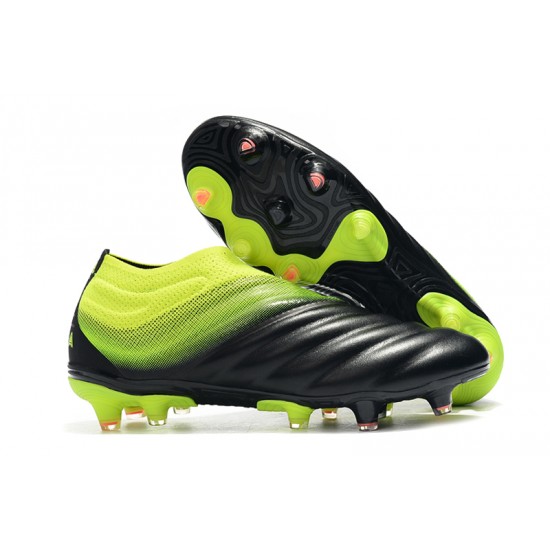 Adidas Copa 19 FG Black Green Soccer Cleats