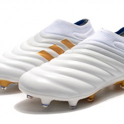 Adidas Copa 19 FG White Gold Soccer Cleats
