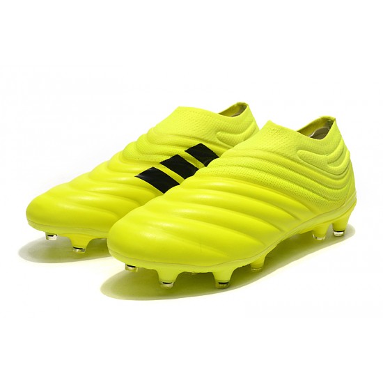 Adidas Copa 19 FG Yellow Black Soccer Cleats