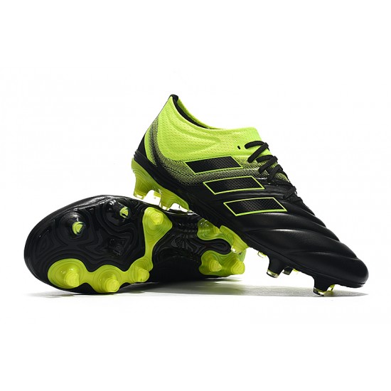 Adidas Copa 19.1 FG Black Green Soccer Cleats