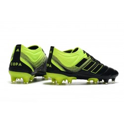 Adidas Copa 19.1 FG Black Green Soccer Cleats