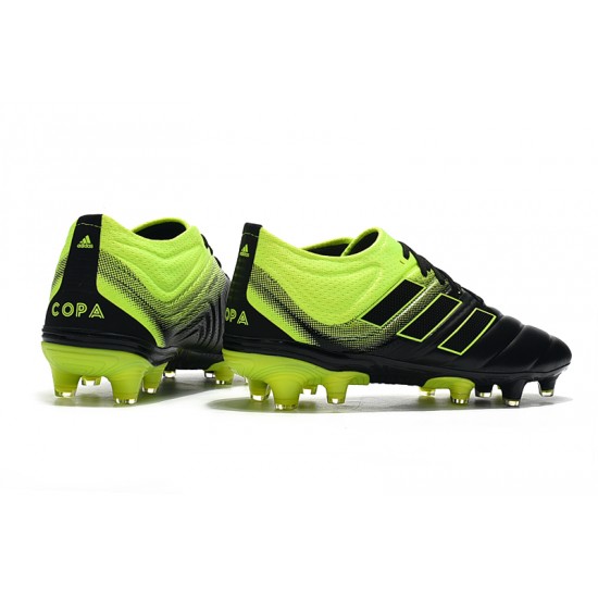 Adidas Copa 19.1 FG Black Green Soccer Cleats