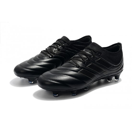 Adidas Copa 19.1 FG Deep Black Blue Soccer Cleats