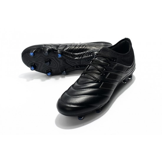 Adidas Copa 19.1 FG Deep Black Blue Soccer Cleats