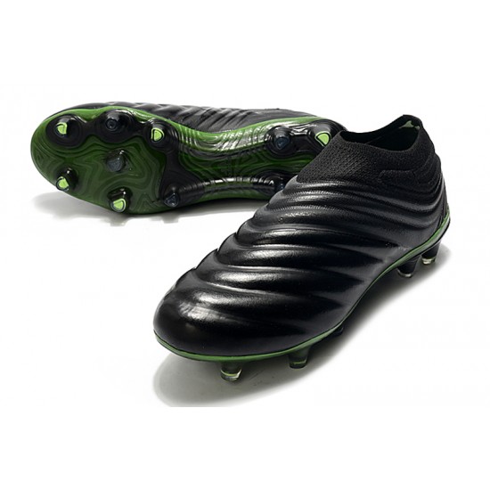 Adidas Copa 20 FG Black Green Soccer Cleats