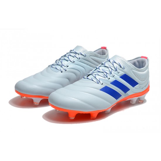 Adidas Copa 20.1 FG Low Mens Orange Grey Blue Soccer Cleats