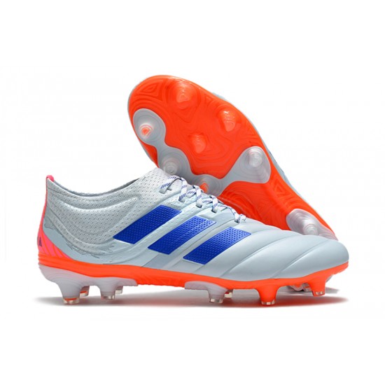 Adidas Copa 20.1 FG Low Mens Orange Grey Blue Soccer Cleats