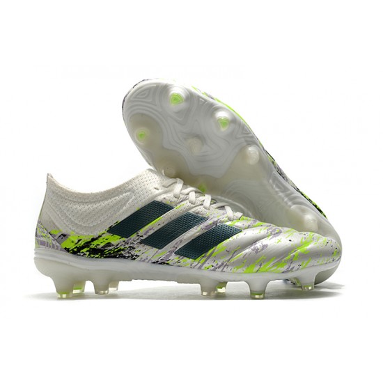 Adidas Copa 20.1 FG Silver Black Green Soccer Cleats