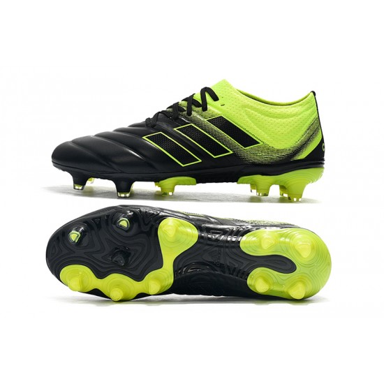 Adidas Copa 19.1 FG Black Green Soccer Cleats