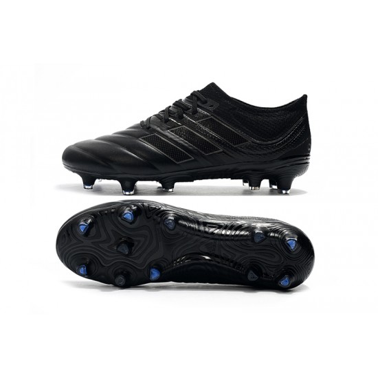 Adidas Copa 19.1 FG Deep Black Blue Soccer Cleats