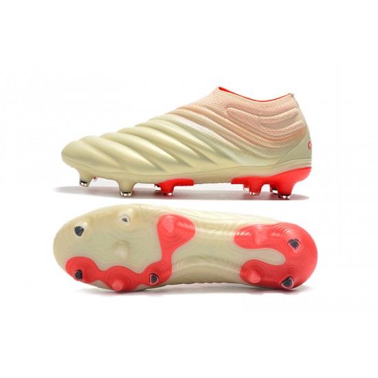 Adidas Copa 19 FG Beige Red Soccer Cleats