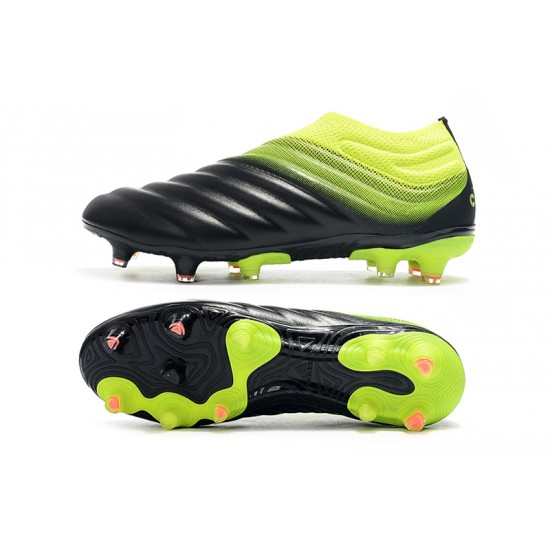 Adidas Copa 19 FG Black Green Soccer Cleats