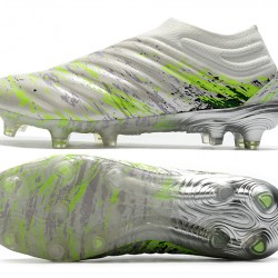 Adidas Copa 20 FG Silver Green White Soccer Cleats