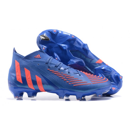 Adidas Predator Edge Geometric 1 FG Blue Orange For Men Soccer Cleats