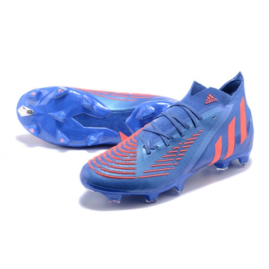 Adidas Predator Edge Geometric 1 FG Blue Orange For Men Soccer Cleats