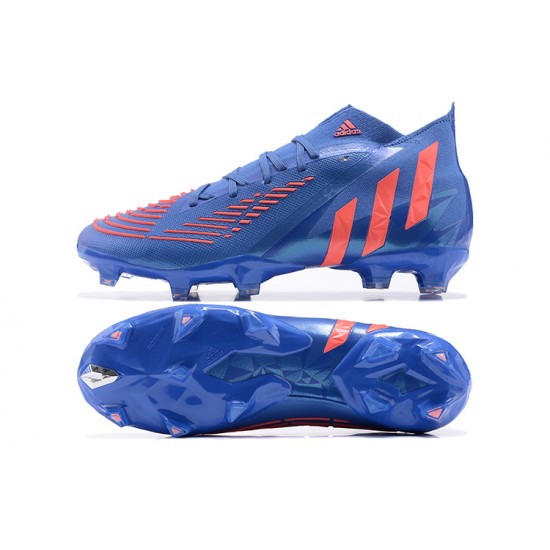 Adidas Predator Edge Geometric 1 FG Blue Orange For Men Soccer Cleats 