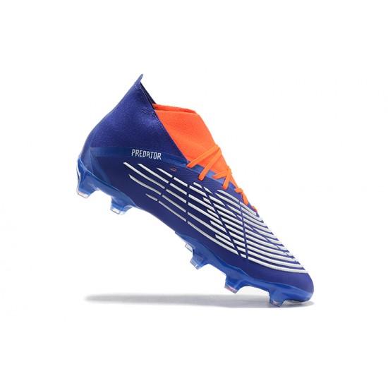 Adidas Predator Edge Geometric 1 FG Orange Blue White High-top For Men Soccer Cleats