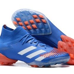 Adidas Preator Mutator 20 TF Blue Orange High-top For Men Soccer Cleats 