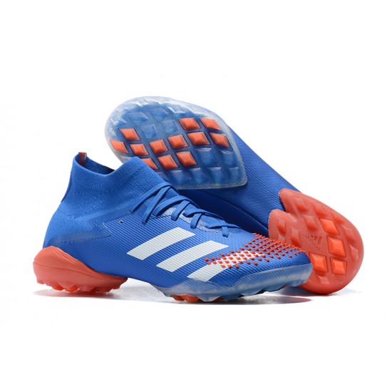 Adidas Preator Mutator 20 TF Blue Orange High-top For Men Soccer Cleats 