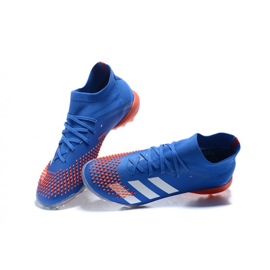 Adidas Preator Mutator 20 TF Blue Orange High-top For Men Soccer Cleats 