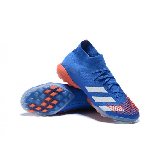 Adidas Preator Mutator 20 TF Blue Orange High-top For Men Soccer Cleats 