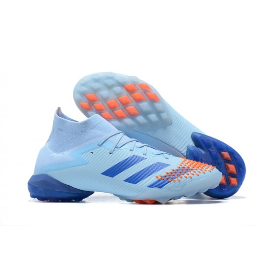 Adidas Preator Mutator 20 TF Blue Orange LightBlue High-top For Men Soccer Cleats 