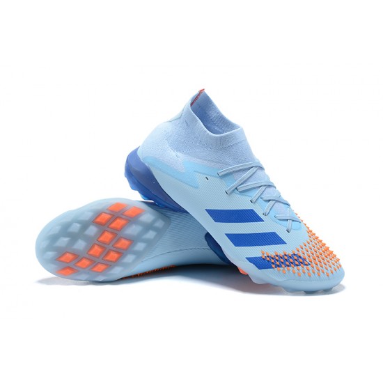 Adidas Preator Mutator 20 TF Blue Orange LightBlue High-top For Men Soccer Cleats 