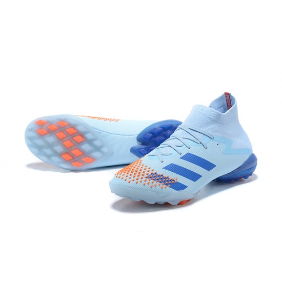 Adidas Preator Mutator 20 TF Blue Orange LightBlue High-top For Men Soccer Cleats 