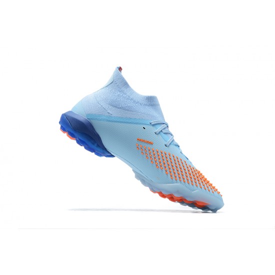 Adidas Preator Mutator 20 TF Blue Orange LightBlue High-top For Men Soccer Cleats 