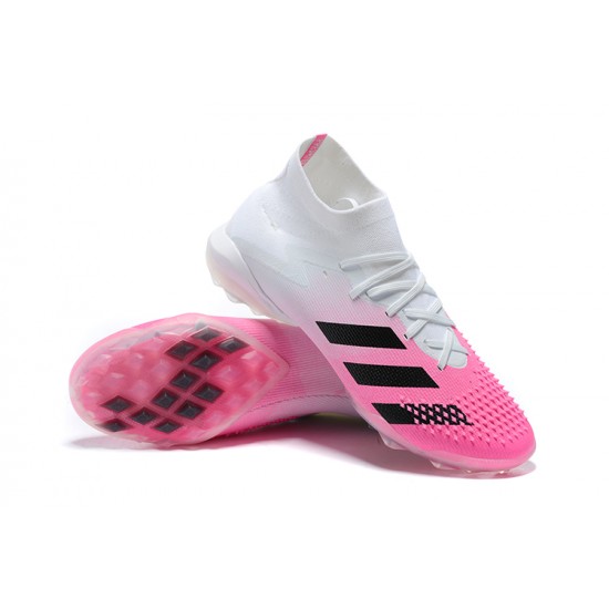 Adidas Preator Mutator 20 TF Blue Pink White High-top For Men Soccer Cleats 