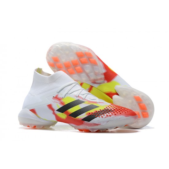 Adidas Preator Mutator 20 TF Orange Yellow White High-top For Men Soccer Cleats