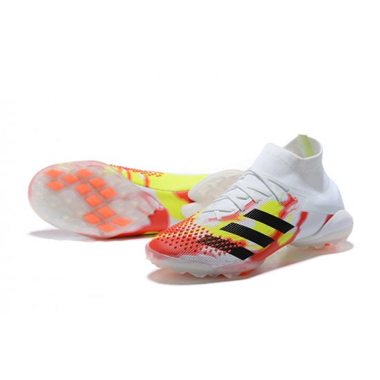 Adidas Preator Mutator 20 TF Orange Yellow White High-top For Men Soccer Cleats 