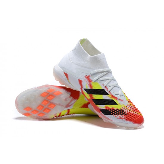 Adidas Preator Mutator 20 TF Orange Yellow White High-top For Men Soccer Cleats 