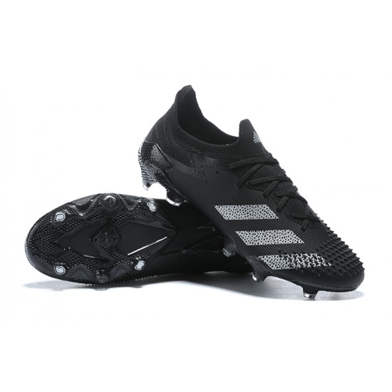 Adidas Preator Mutator 20+ FG Black Lce Low-top For Men Soccer Cleats 