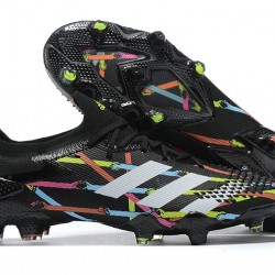 Adidas Preator Mutator 20+ FG Black Pink Blue Low-top For Men Soccer Cleats 