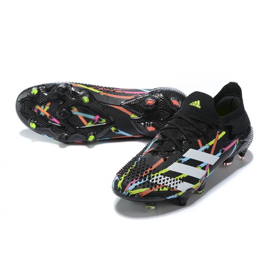 Adidas Preator Mutator 20+ FG Black Pink Blue Low-top For Men Soccer Cleats