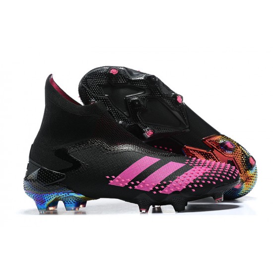 Adidas Preator Mutator 20+ FG Black Pink Gold High-top For Men Soccer Cleats 