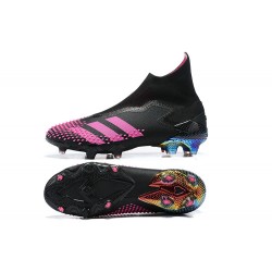 Adidas Preator Mutator 20+ FG Black Pink Gold High-top For Men Soccer Cleats 