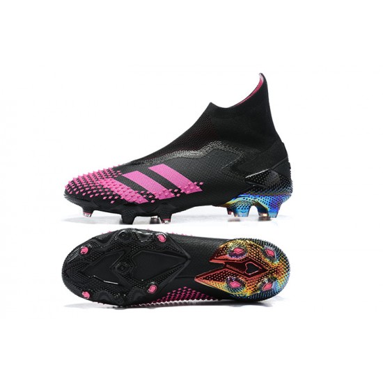 Adidas Preator Mutator 20+ FG Black Pink Gold High-top For Men Soccer Cleats