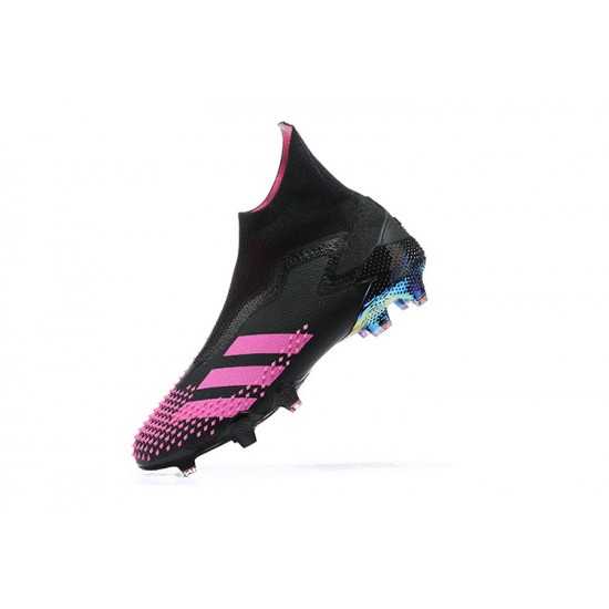 Adidas Preator Mutator 20+ FG Black Pink Gold High-top For Men Soccer Cleats