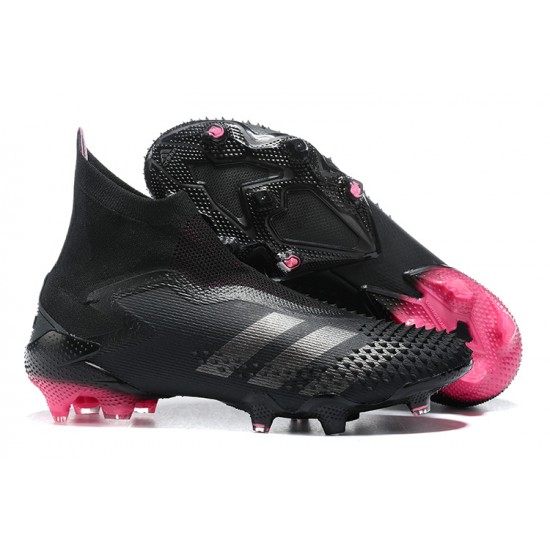 Adidas Preator Mutator 20+ FG Black Pink High-top For Men Soccer Cleats 