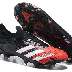 Adidas Preator Mutator 20+ FG Black Red Low-top For Men Soccer Cleats 
