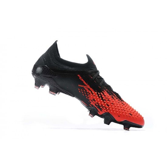 Adidas Preator Mutator 20+ FG Black Red Low-top For Men Soccer Cleats