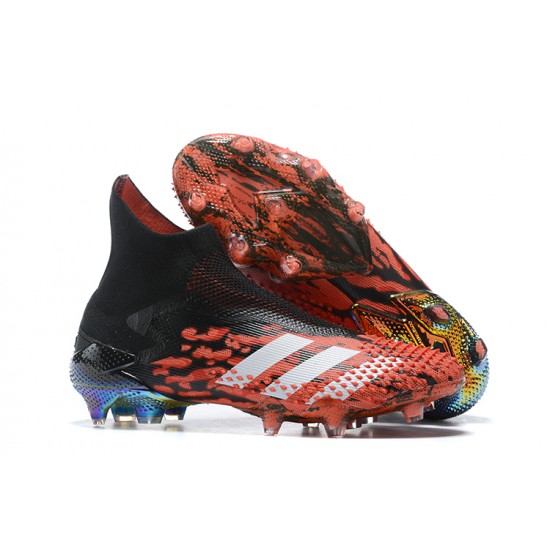 Adidas Preator Mutator 20+ FG Black Red White High-top For Men Soccer Cleats