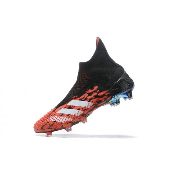 Adidas Preator Mutator 20+ FG Black Red White High-top For Men Soccer Cleats 